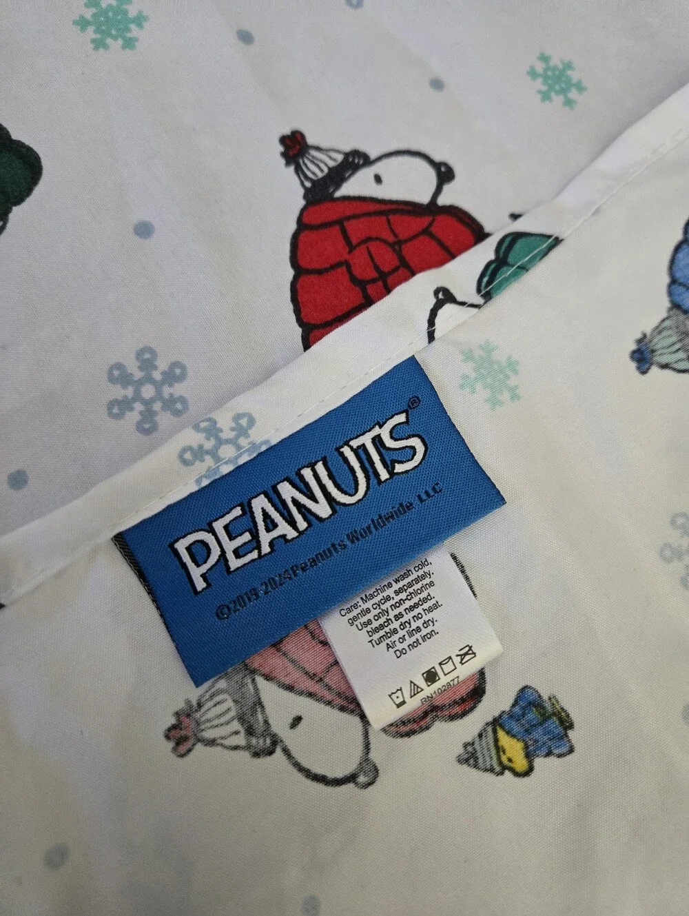 Snoopy Flat Sheet - White